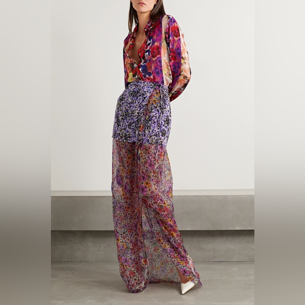 Spring ‘23 Dries Van Noten Silene Floral Wrap Maxi Skirt - Picture 3 of 11